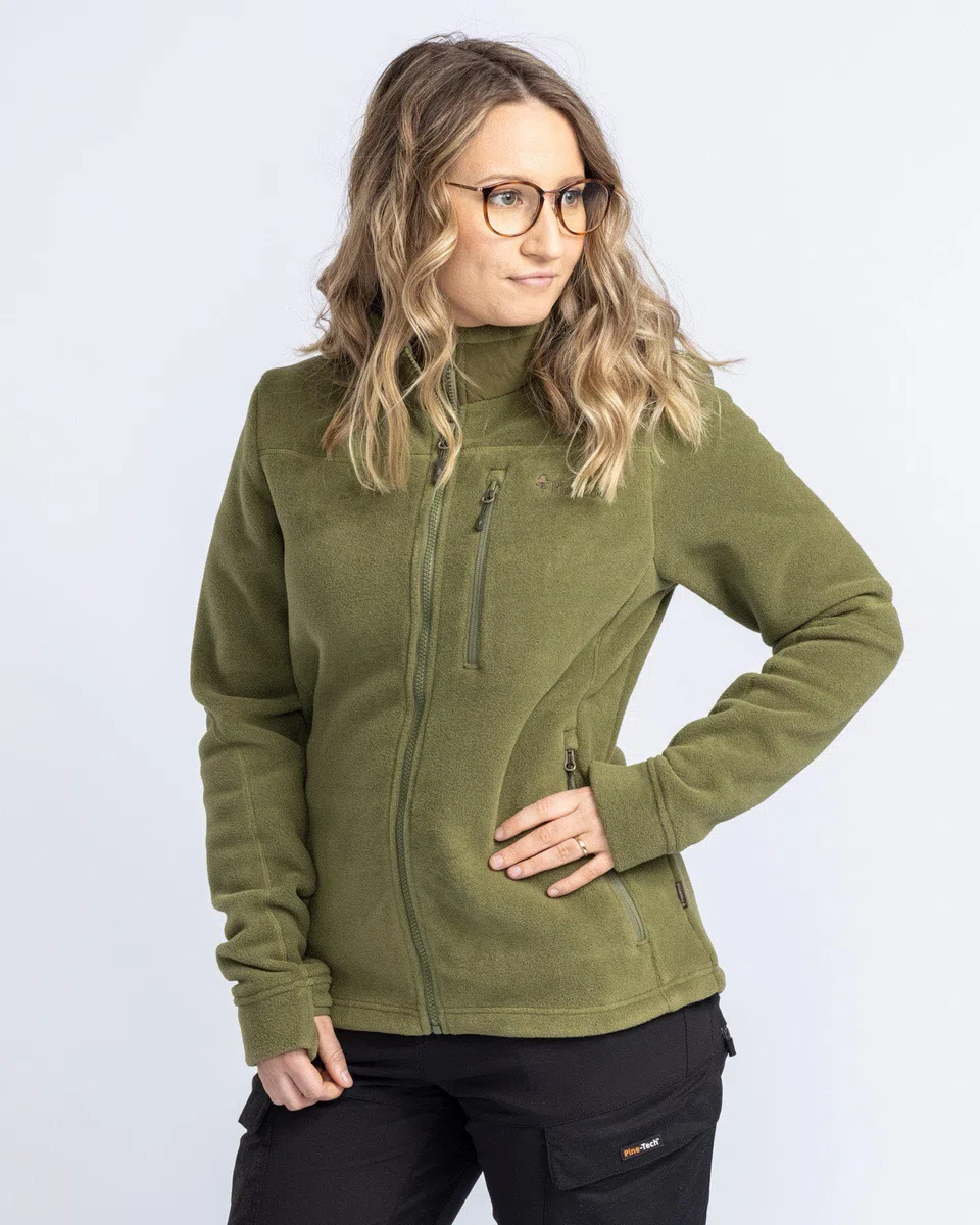 Pinewood Damen Fleecejacke aus 100% übergebliebenen Stoffen, ideale Fleece Jacke für die Jagd, den Hundesport & zum Wandern