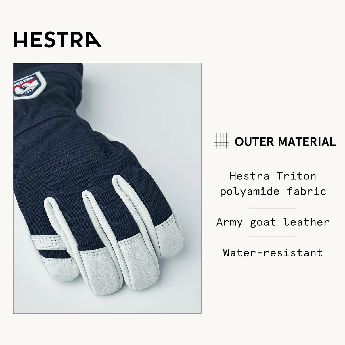 HESTRA Army Leather Heli Ski 5-Finger Handschuhe Kinder Navy Handschuhgröße 7 2020 Outdoor Handschuhe