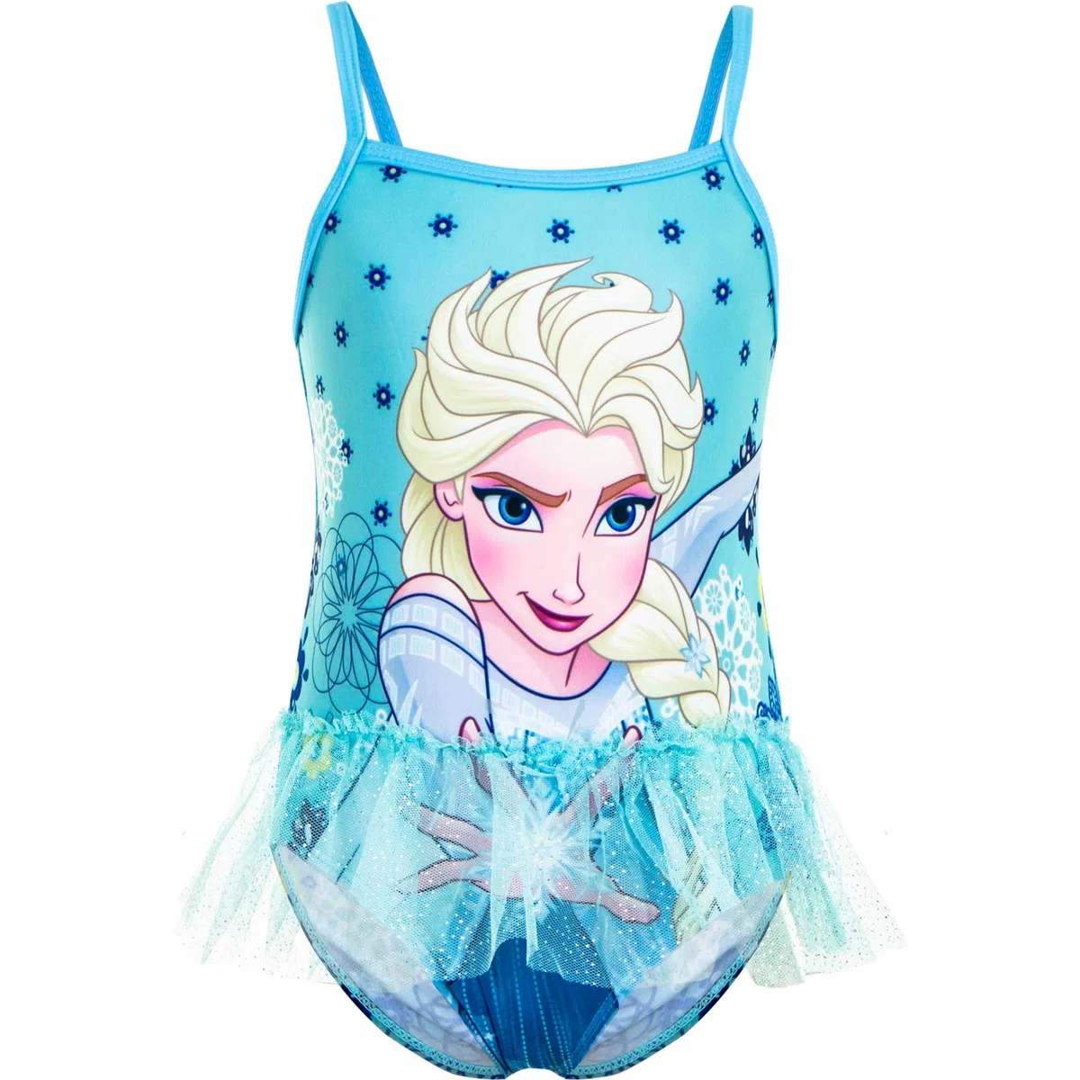 Disney Frozen Eiskönigin Mädchen Badeanzug mit Badehose, Die Eiskönigin Bikini ELSA und Anna Motiv Kinder 2teiler Schwimmanzug Set Gr. 98-128 (DE/NL/SE/PL, Numerisch, 98, Regular, Türkis(Einteiler))