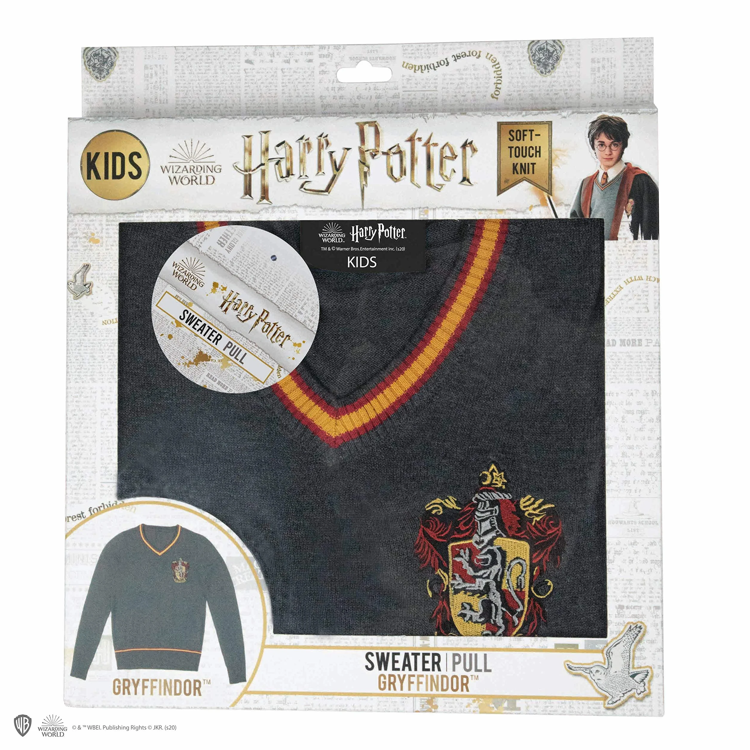 Cinereplicas Harry Potter - Hogwarts Sweater Gryffindor/Slytherin/Ravenclaw/Hufflepuff - XS/S/M/L/XL - Official License