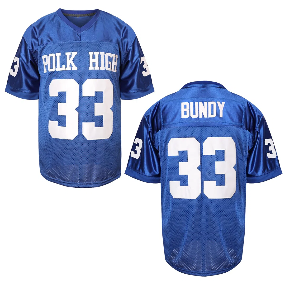 MESOSPERO Al Bundy 33 Polk High Herren Fußballtrikot Blau Sportshirt 90S Hip Hop Kleidung S-3XL