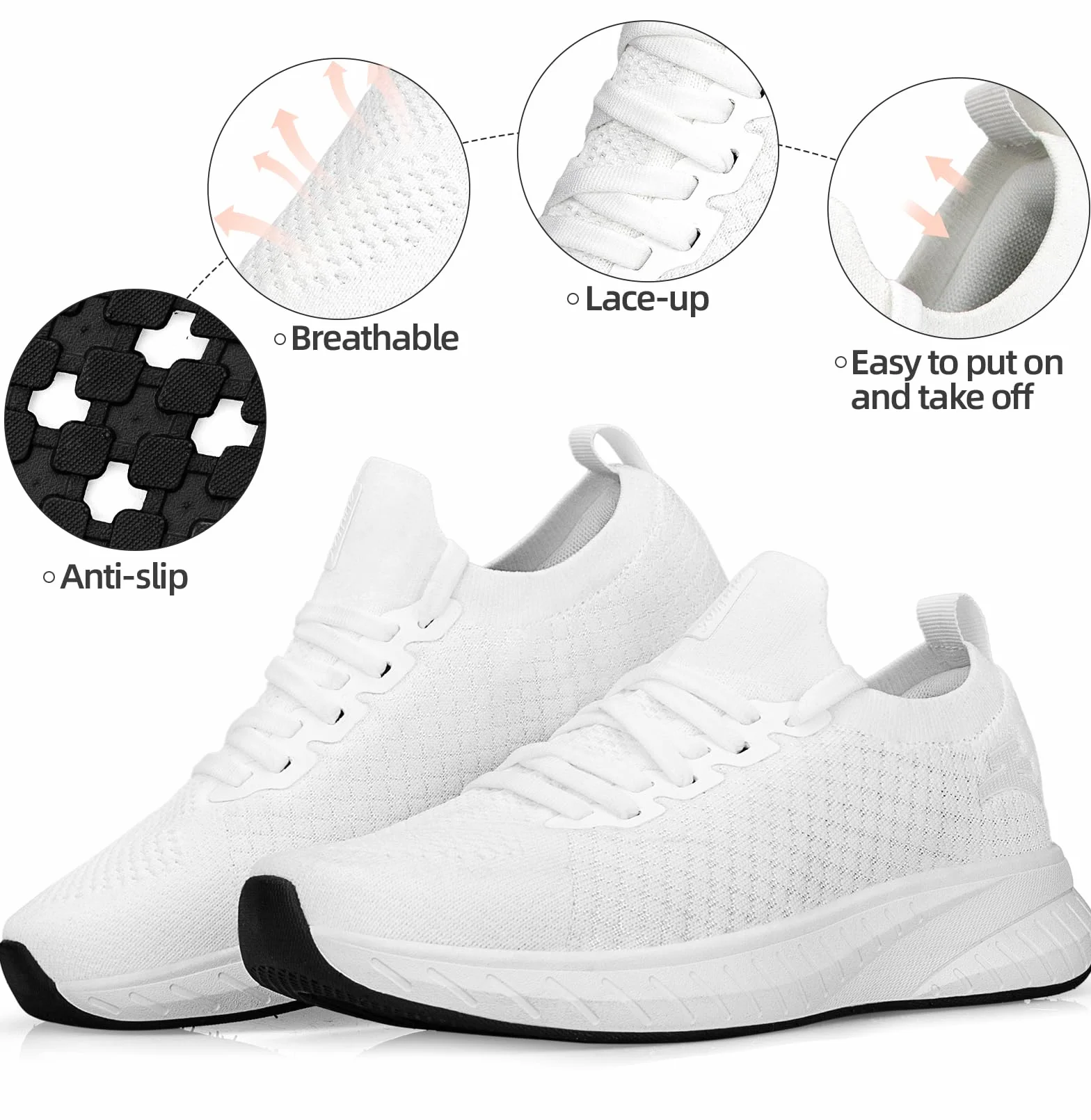 Damen Sportschuhe Laufschuhe Turnschuhe Sneaker Freizeit Straßenlaufschuhe Leichtgewichts Atmungsaktiv Fashion Walkingschuh