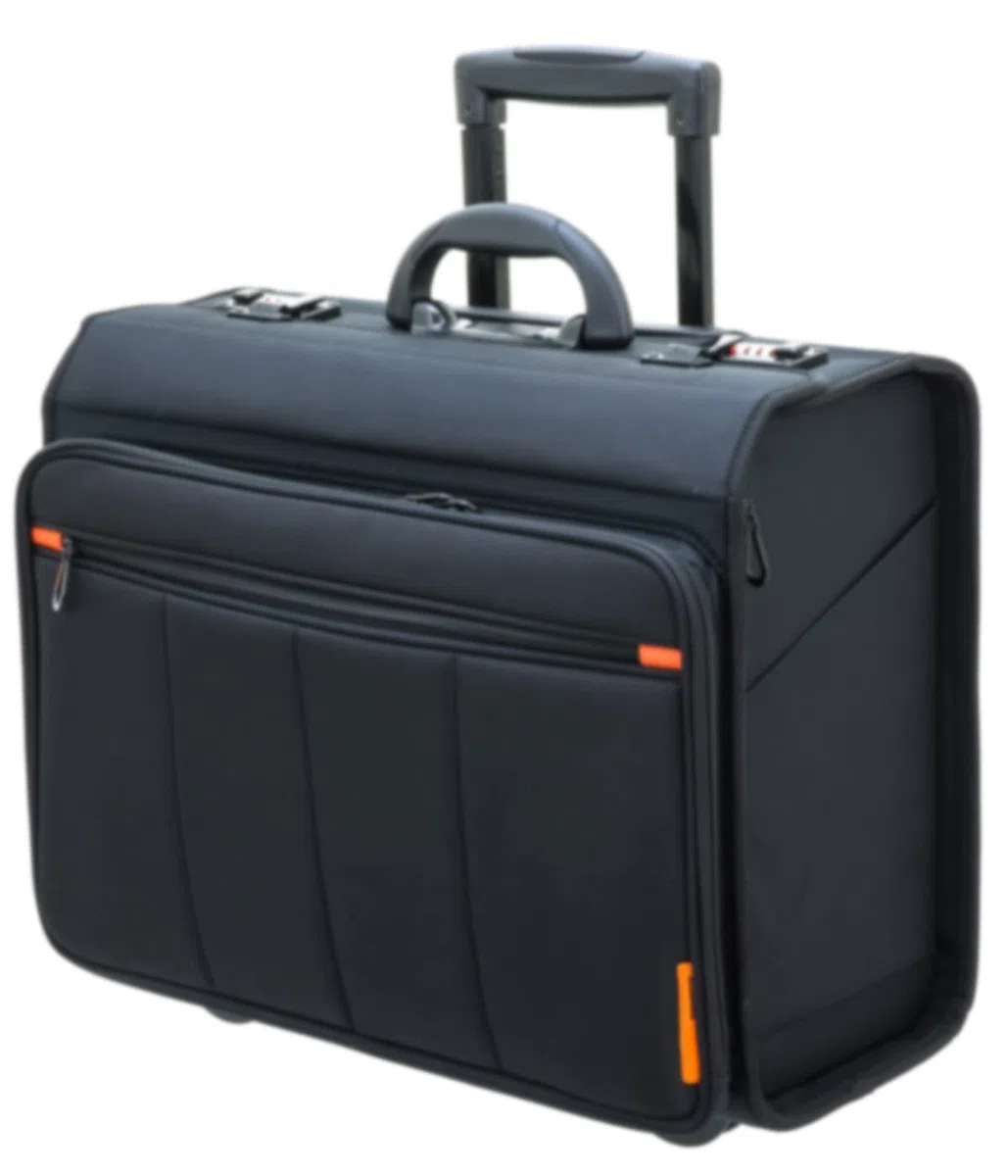 Aktenkoffer Pilotenkoffer Erweiterbar Rollen Akten Trolley Schwarz 47 cm
