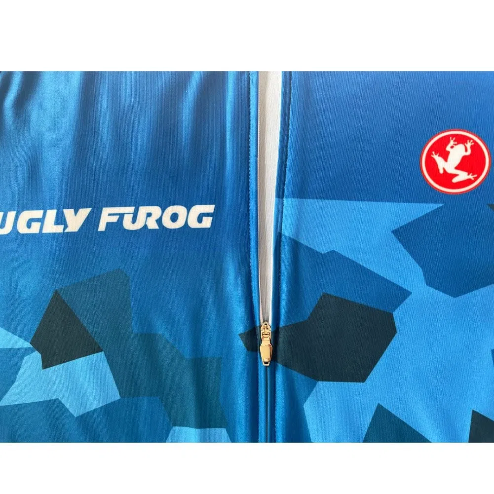 UGLY FROG Herren Deutschland，Österreich,Spanien，England Nationalflagge Designs Fahrradtrikot Kurzarm Team/Radtrikot/Jersey/Atmungsaktiv/Schnelltrocknend/Reflektoren