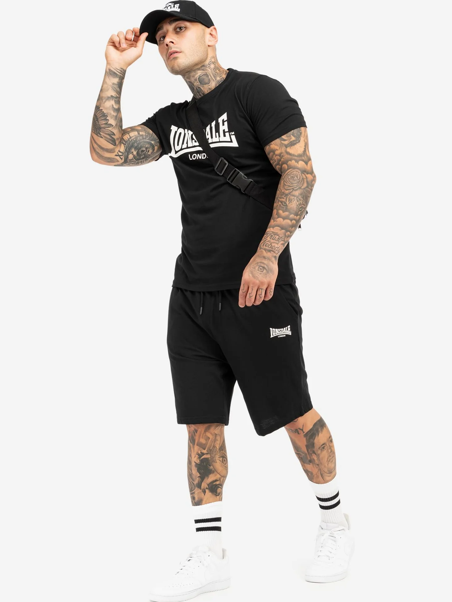 Lonsdale Herren T-Shirt & Shorts Set normale Passform MOY