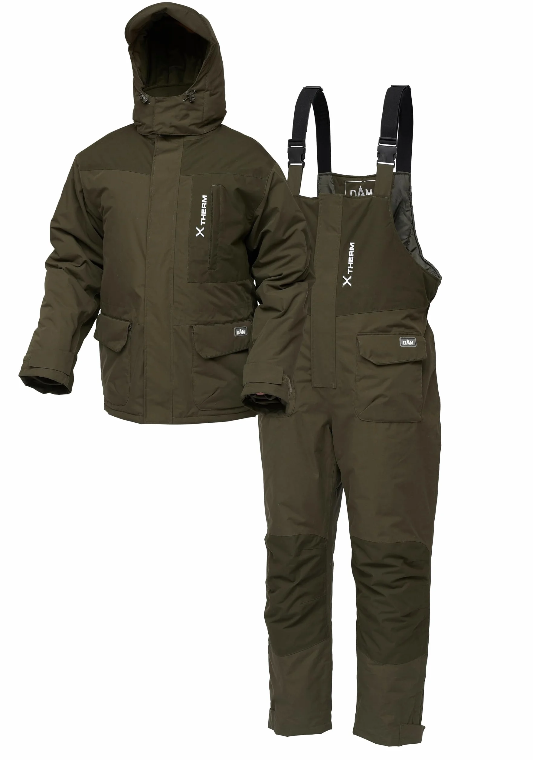 DAM Xtherm Winter Suit, 2-teiliger Deluxe-Thermoanzug und Kälteschutz in den Größen M-3XL, wasserdicht (8000mm Wassersäule), 100% Polyester
