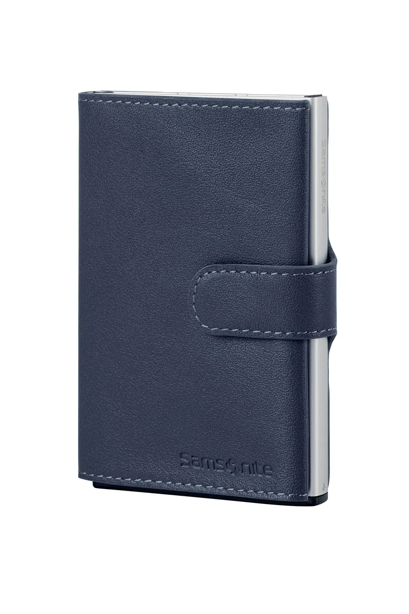 Samsonite Alu Fit SLG - Geldbörse, 10.2 cm, Blau (Blue)