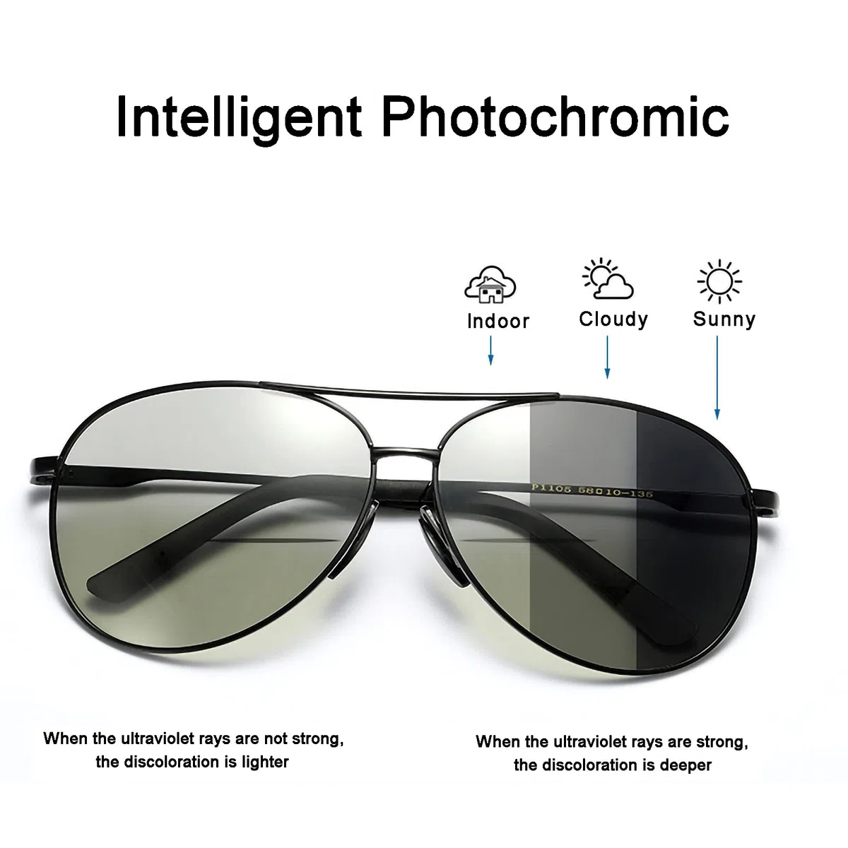 Progressive multifokale Lesebrille, photochrome Sonnenbrille, Federscharnier, leichte Übergangsbrille, intelligente Lesebrille gegen Verfärbungen, Schwarz, +2,00 (Gold 1,5)