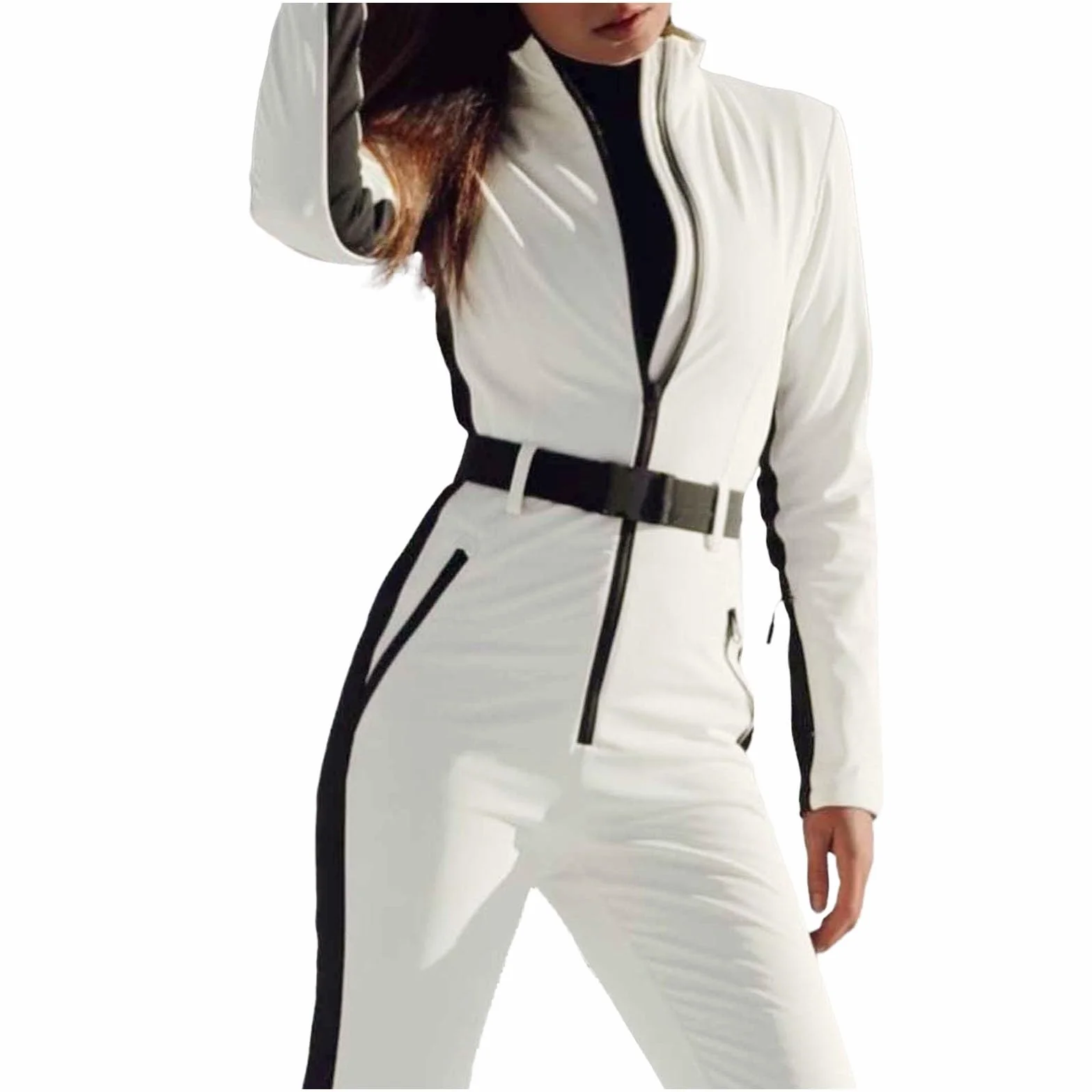 Generisch Thermo Overall Damen Skianzug Wasserdichte Wärmende Winter Schneeanzug Mit ReißVerschluss Bequeme Klassische Weich Skifahrenanzug Sportliche Frauen Skifestival Zweiteiliger