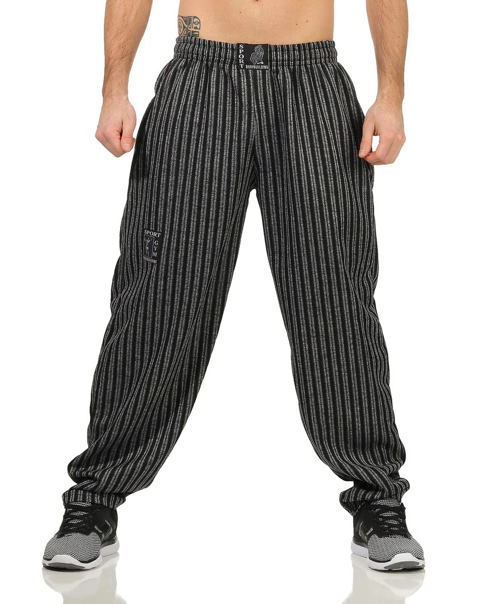 Herren Sporthose Jogginghose Lang Fitnesshose Bodybuilding Kraftsport Hose Gym Pumperhose
