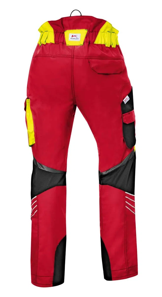 KÜBLER Forest Schnittschutzhose PSA 3, Farbe: Rot/Warngelb, Größe: L 82