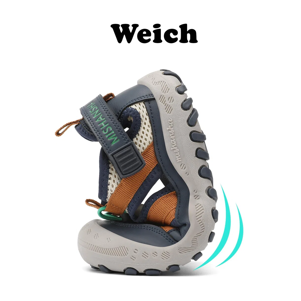 Mishansha Jungen Sandalen Geschlossene Outdoorschuhe Gr.24-38 | Kinder Wandersandalen, Trekking, Sommer, Atmungsaktiv, Rutschfest