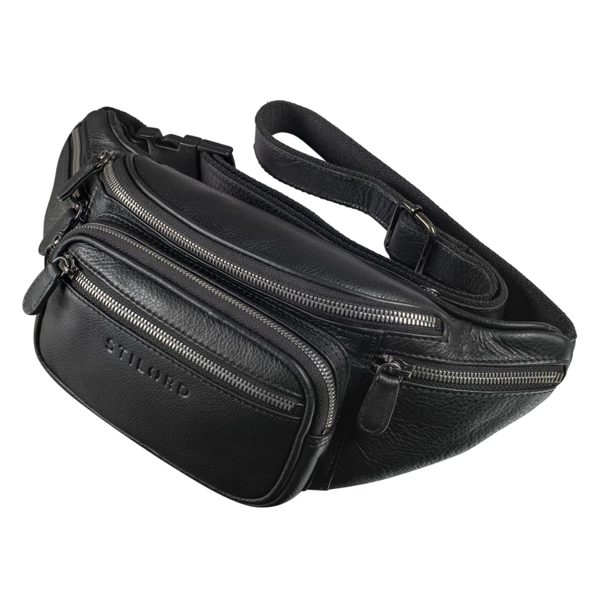STILORD große Leder-Bauchtasche Cognac - Vintage Gürteltasche für Herren, Damen & Kinder - Retro Hüfttasche für Jogging, Festival, Urlaub Caspar