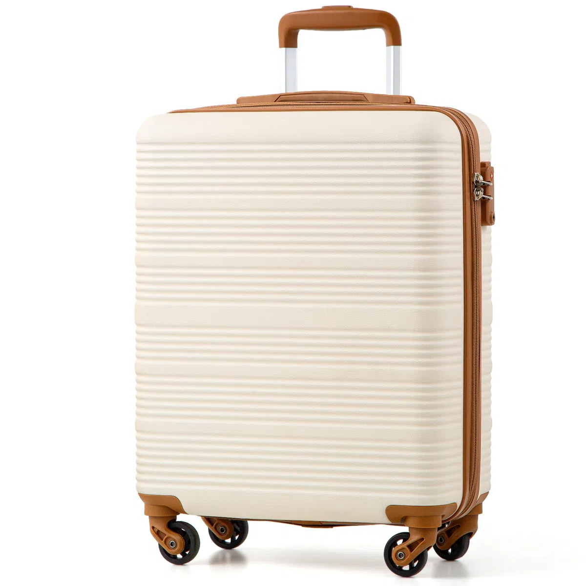 COOLIFE Handgepäck Koffer 55x40x20cm für Ryanair & Easyjet mit 4 Silent Spinner Rädern & TSA-Schloss – ABS-Hartschale, Leicht Handgepäck