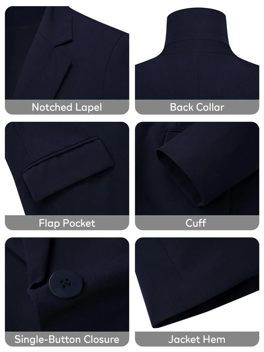 Blazer Damen Business Casual Elegant Damen Jacke Langarm Arbeit Büro Knopf Open Front Jacke mit Taschen