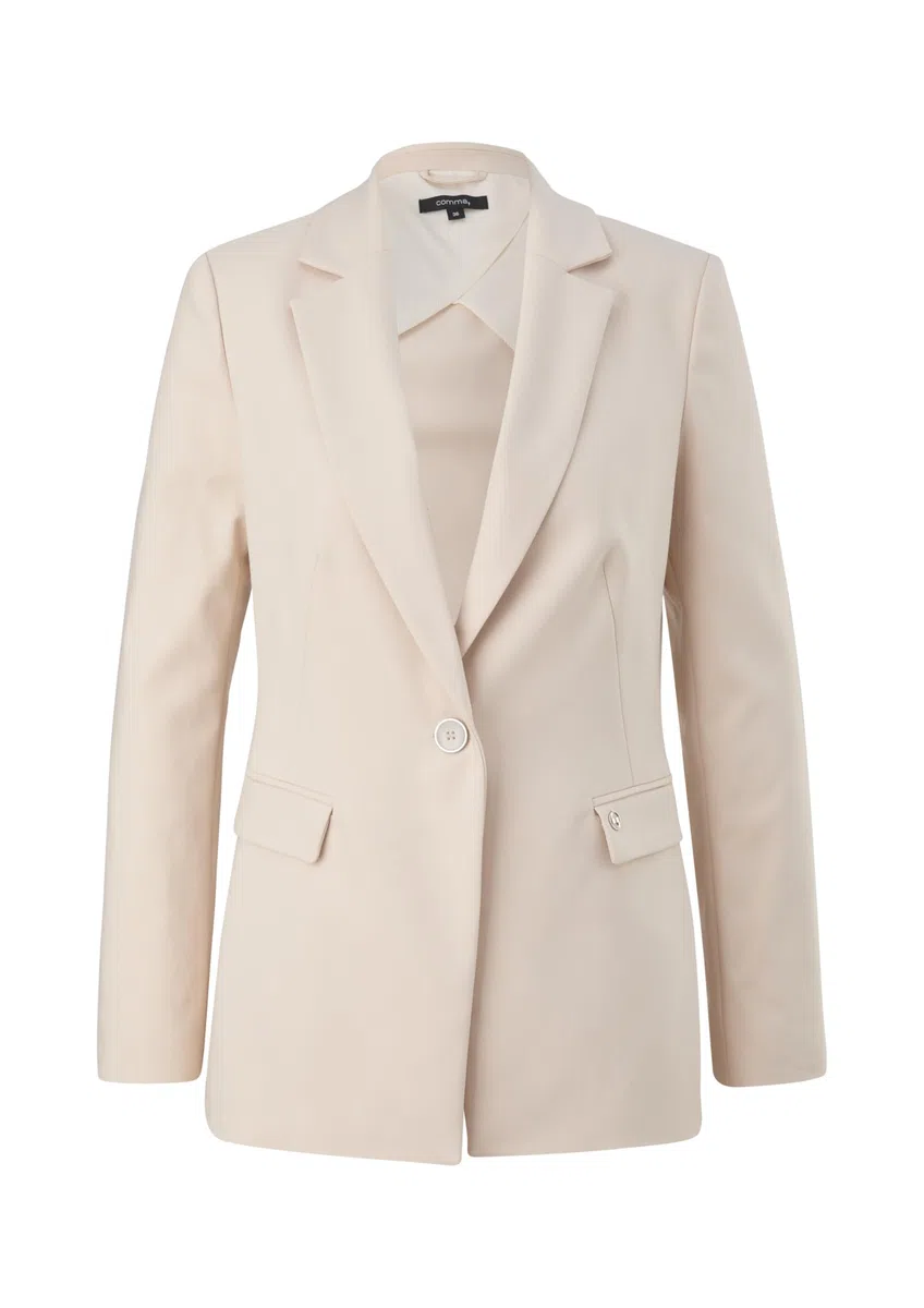 Comma Taillierter Blazer aus Baumwollmix