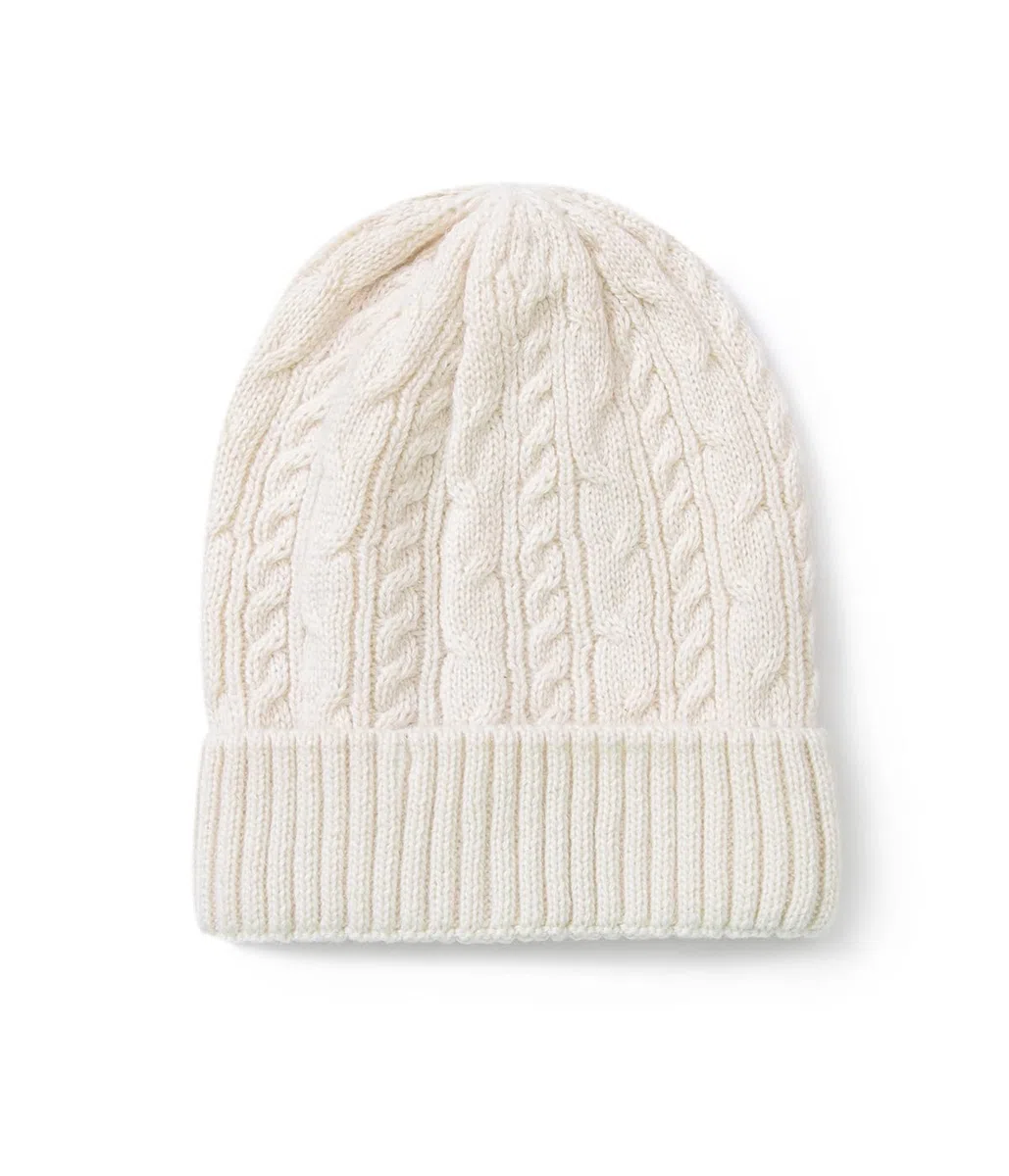 Villand 3 in 1 Damen Wolle Mütze, Schal & Handschuh Winter Sets, 3-teilige Zopfstrickmütze für Damen mit Geschenkbox