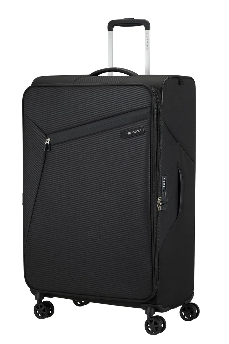 Samsonite Litebeam - Spinner L, Erweiterbar Koffer, 77 cm, 103/111 L, Schwarz (Black)