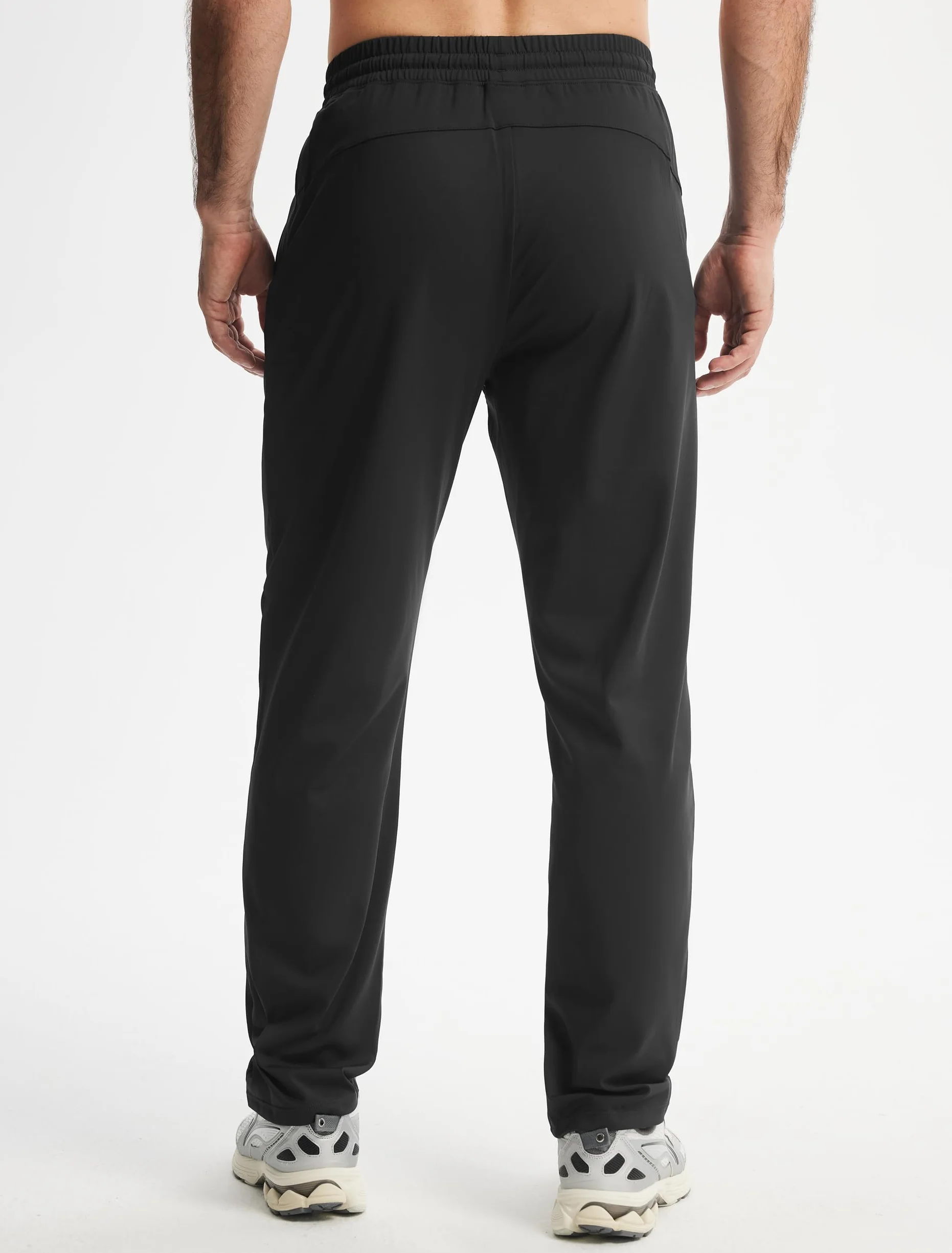 Libin Jogginghose Herren Lange Trainingshose Sporthose Freizeithose Fitness Yogahose Sweathose Stretch Gym Lounge Weites Bein Jogger Hosen mit Reißverschlusstaschen