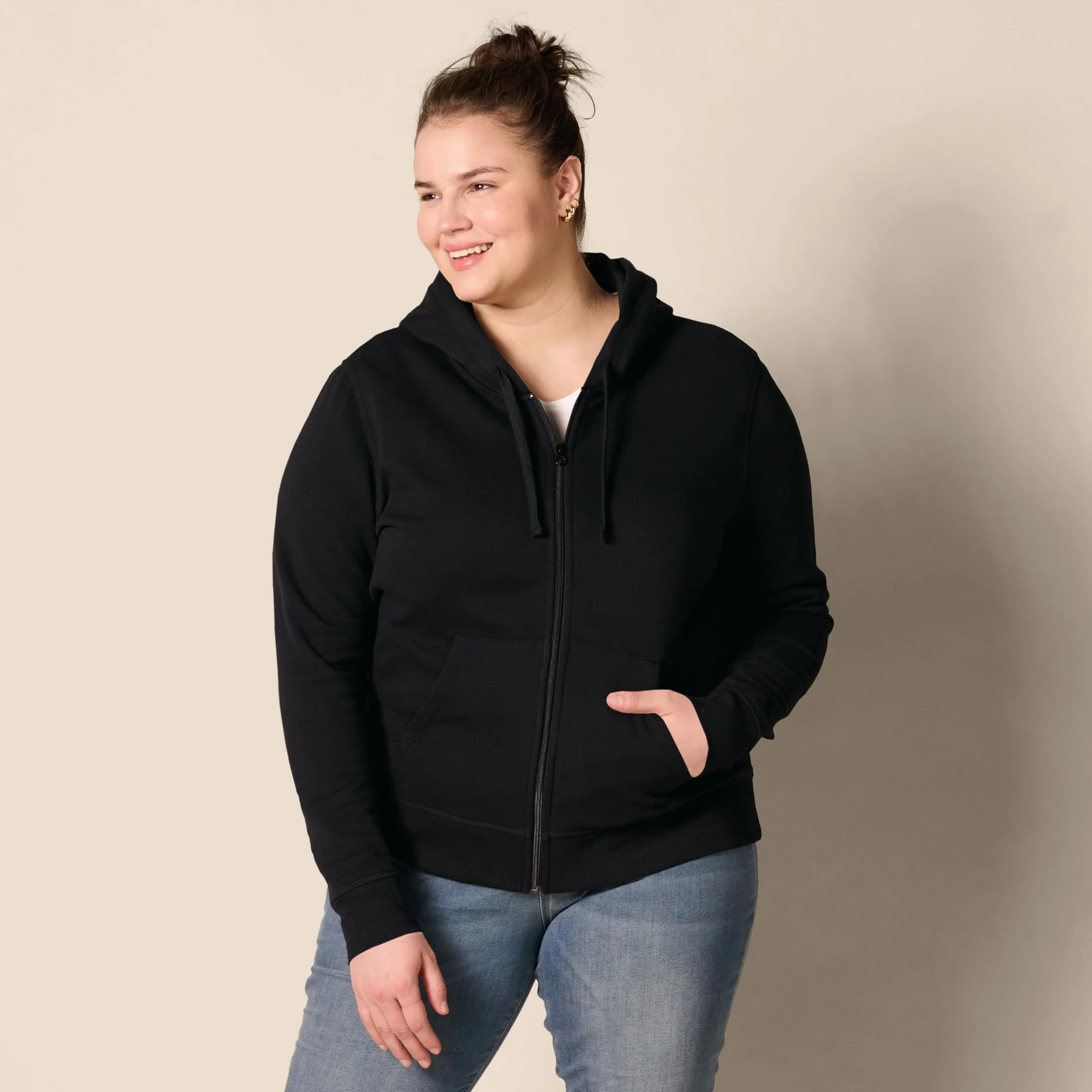 Amazon Essentials Damen Fleece-Hoodie mit durchgehendem Reißverschluss (in Übergröße erhältlich)