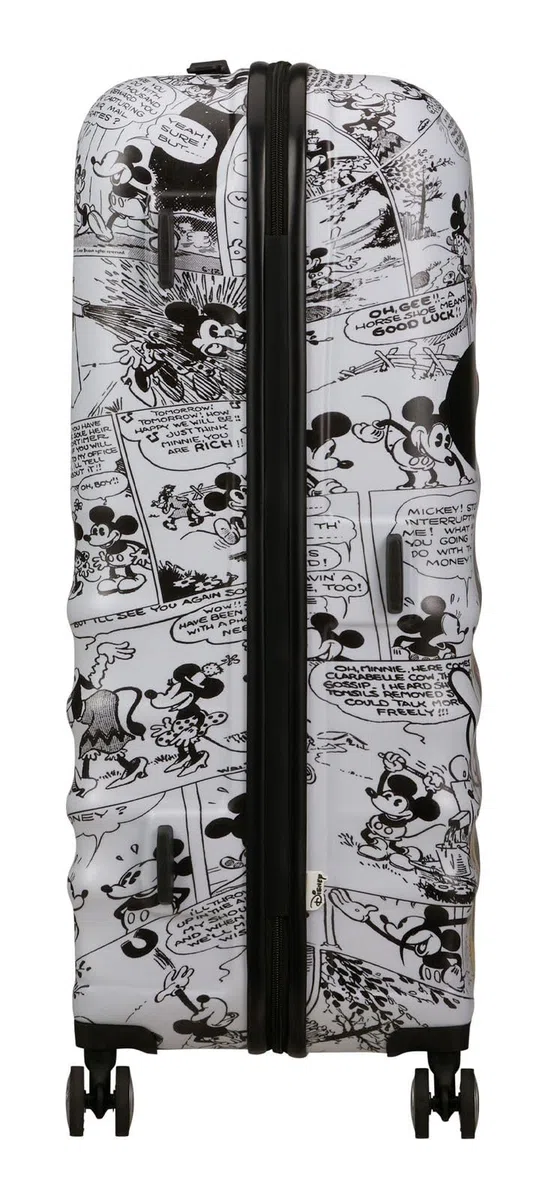 American Tourister Wavebreaker Disney - Minnie Mouse Hartschalenkoffer Groß (77 cm), Reisekoffer, TSA Schloss, 4 Rollen, 96 L, 4.2 kg - Minnie Comics White