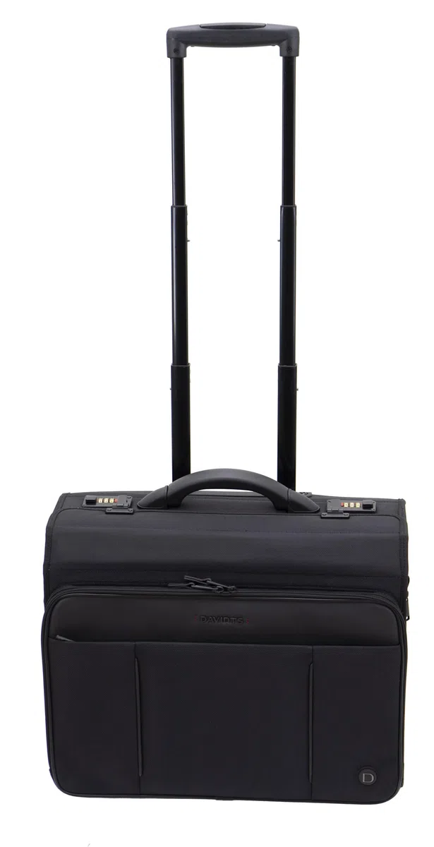 Pilotenkoffer Aktenkoffer Unisex Lehrerkoffer Trolley 47 cm Schwarz