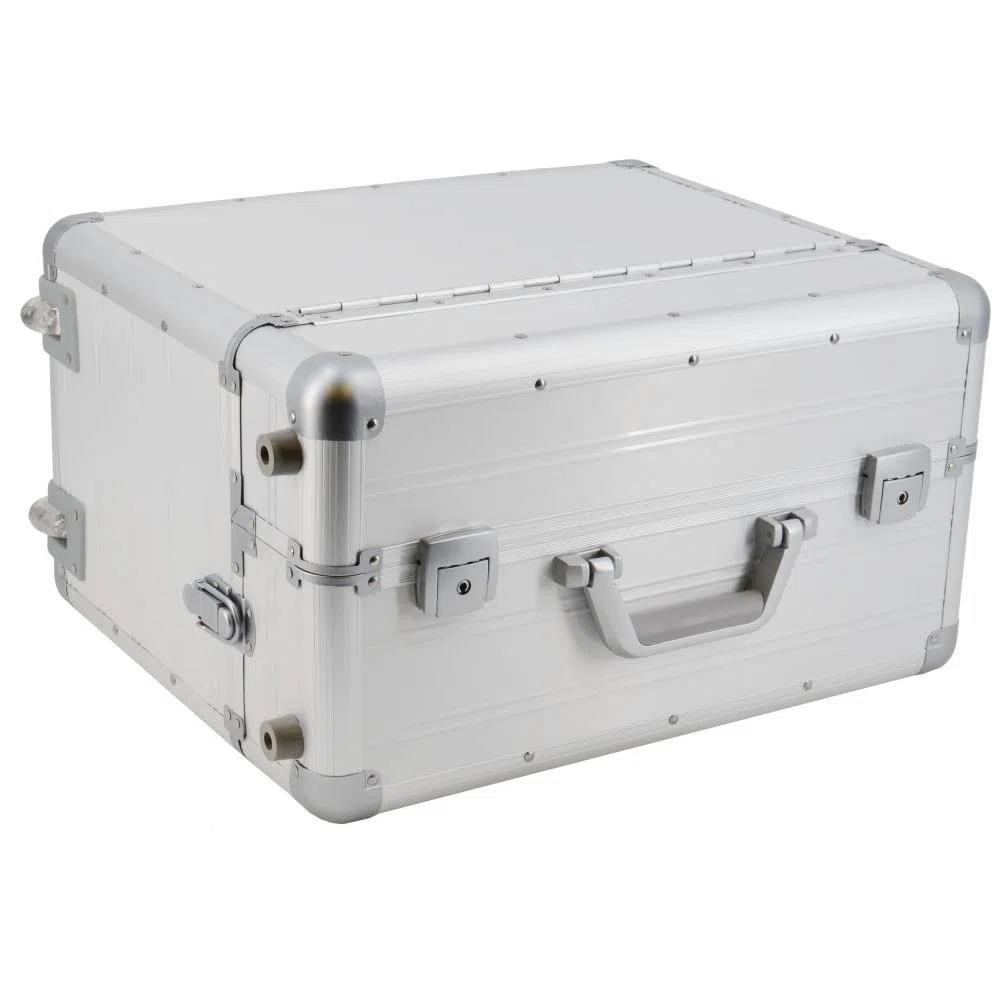 XXL Pilotenkoffer mit Rollen mit Trolley von SONOVO aus Aluminium in Silber 45165 | Alukoffer, Aktenkoffer, Businesskoffer | Für den täglichen Geschäftseinsatz, für Kundentermine und Messebesuche