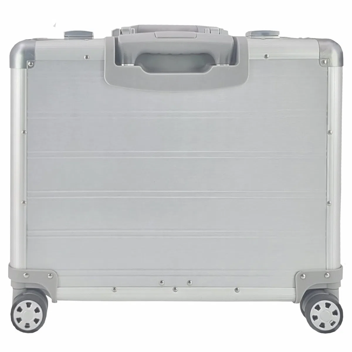 SONOVO Pilotenkoffer mit Vortasche mit Rollen mit Trolley Aluminium in Silber 45178 | Alukoffer, Aktenkoffer, Businesskoffer | Für den täglichen Geschäftseinsatz und für Kundentermine