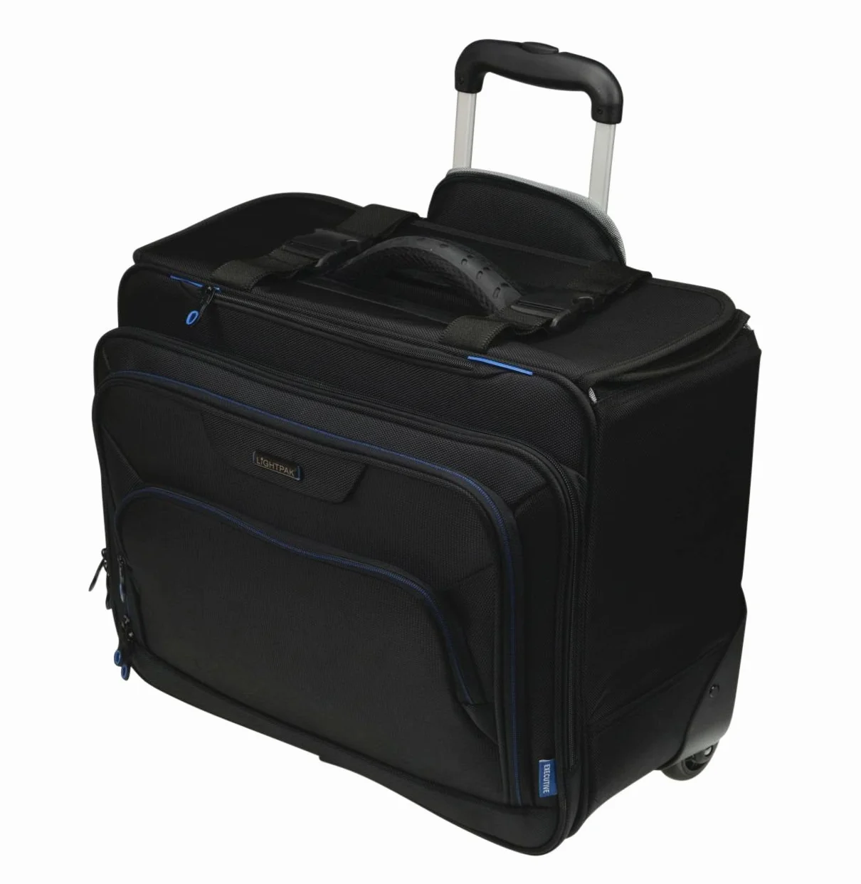 46108 Businesstrolley Pioneer, Laptoptrolley für Notebooks, Koffer mit arretierbarem Teleskoptrolleysystem, Laptoptasche aus Polyester, Tasche mit 2 Skaterrollen, Trolley