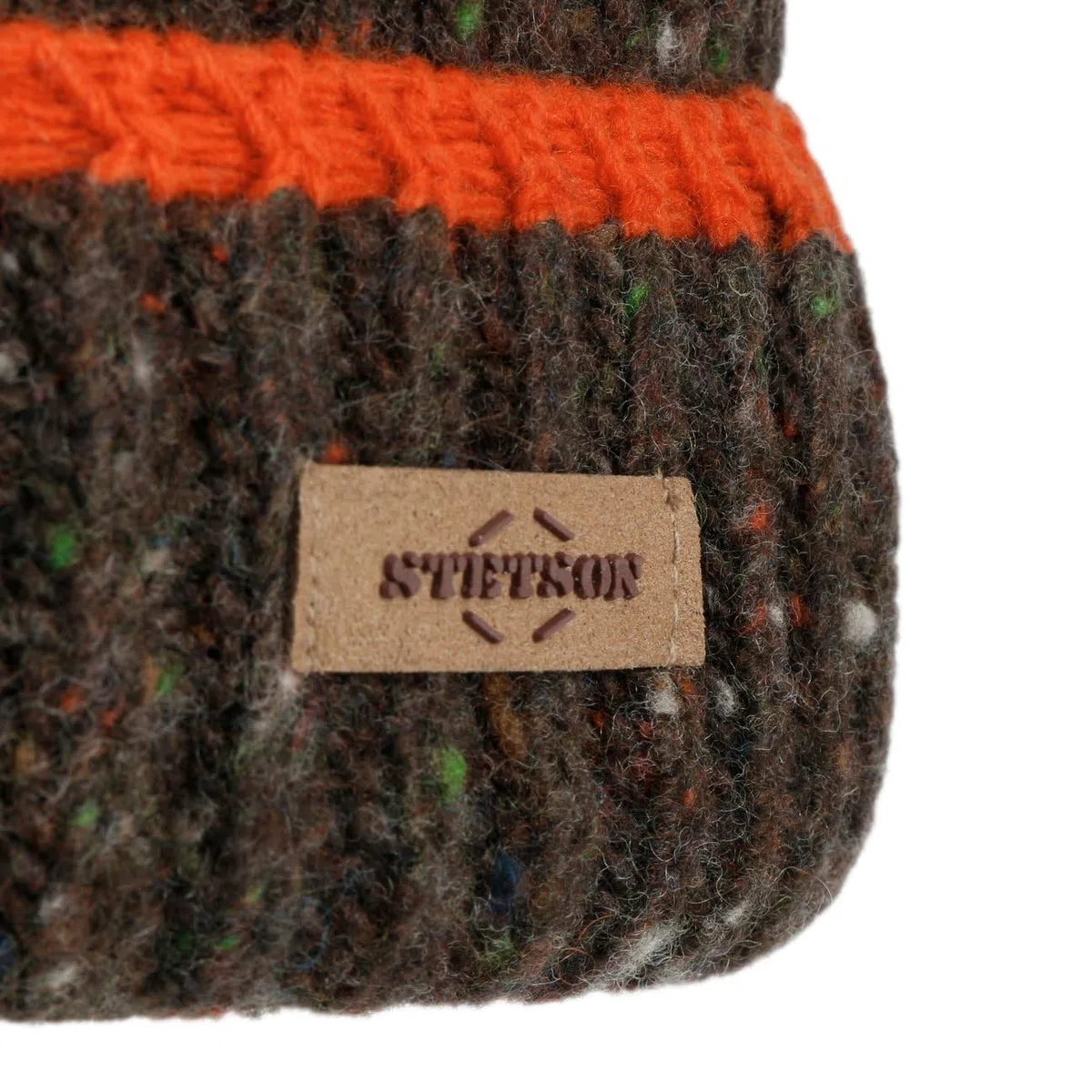 Stetson Deer Beanie Schirmmütze Rippstrick meliert Made in Italy Unisex Herbst Winter