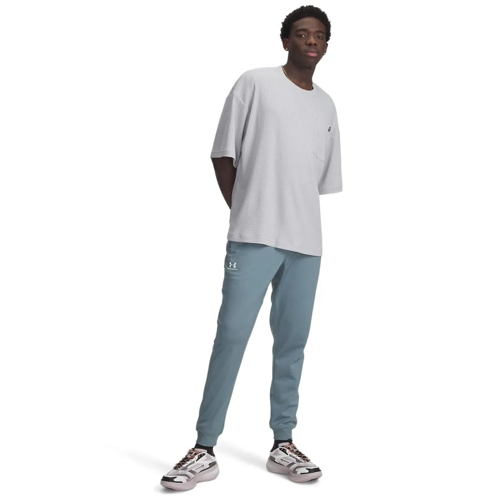 Under Armour Sportstyle Tricot Jogger für Herren, (587) Jaspis Blue/White, Mittel