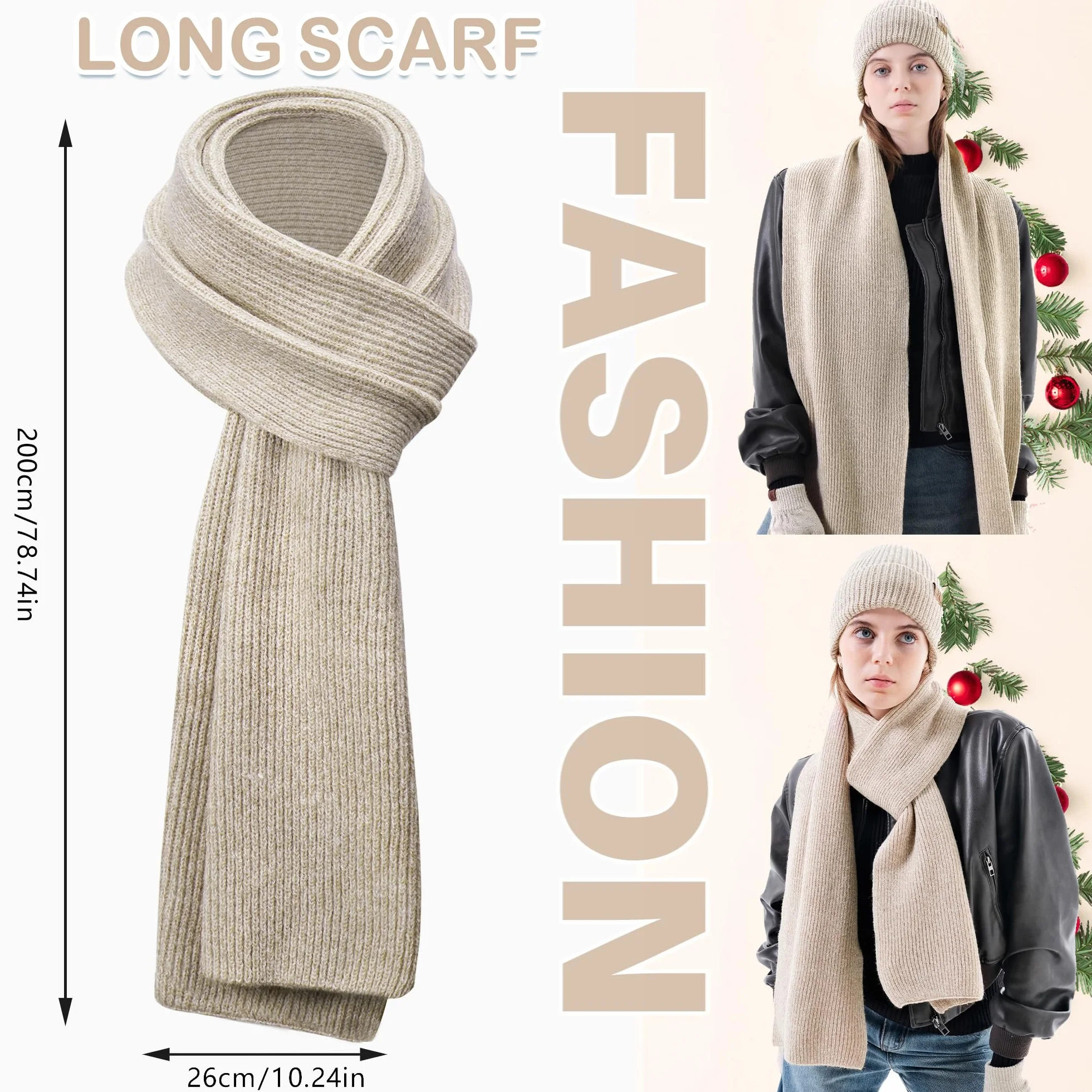 ZASFOU Damen Winter Mütze Schal Touchscreen Handschuhe Set Thermo Beanie Wintermütze Strickmütze Schlauchschal Winterhandschuhe Geschenk für Frauen