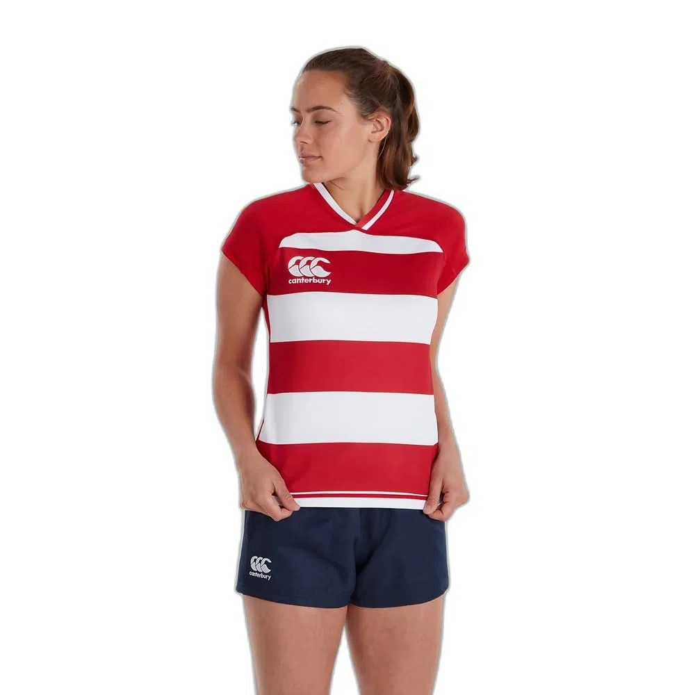 Canterbury Damen Vapodri Evader Hooped Rugby Trikot