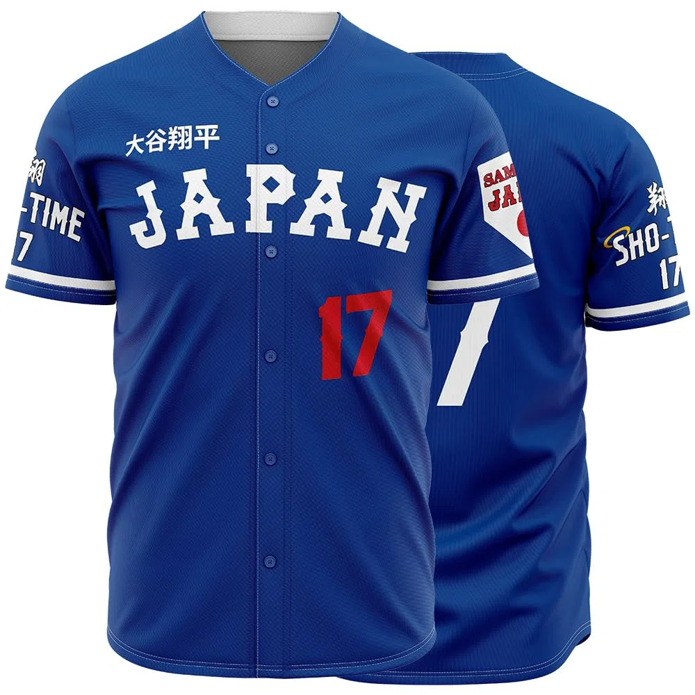 Herren #17 Japanisches Baseballtrikot 90er Jahre Hip Hop Japan Baseball Trikots Sportshirts genäht