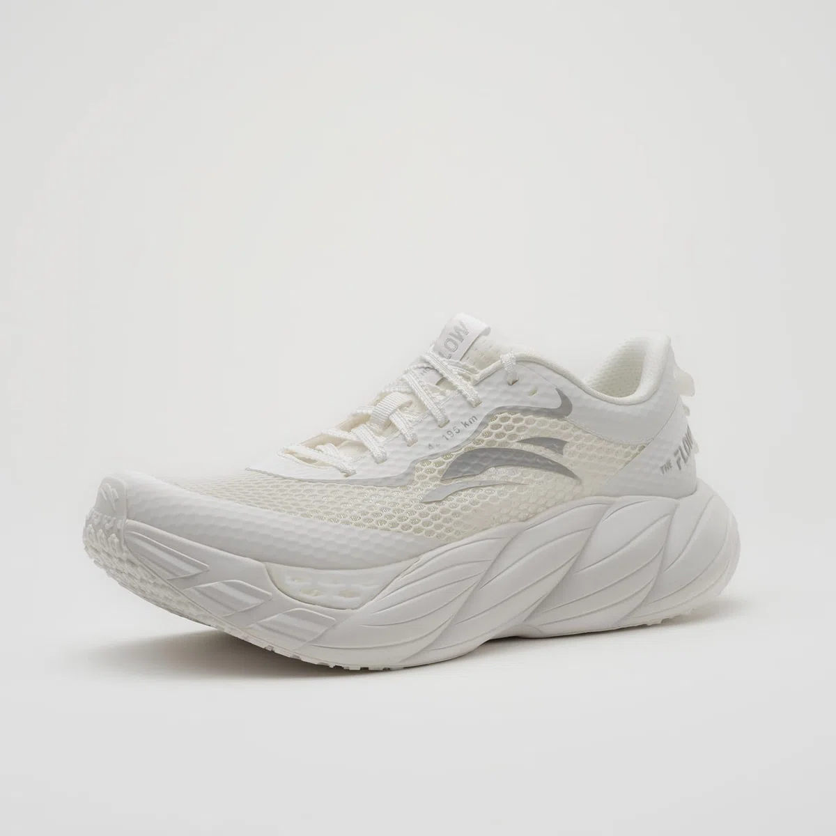 THE FLOW Langstrecke Laufschuhe Herren Damen, Leichte Wanderschuhe mit maximaler Luftzirkulation Federneder Dämpfung, Atmungsaktive Schnürschuhe für Marathon, Trailrunning, Walking & Fitness