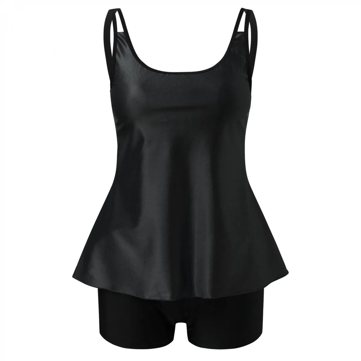 wihnsinop Tankini Damen Bauchweg Bademode Set Freizeit Badeanzug Tankinis Zweiteiler Sets Sommer Elegant Badeanzüge für Damen Oberteil mit Badeshorts
