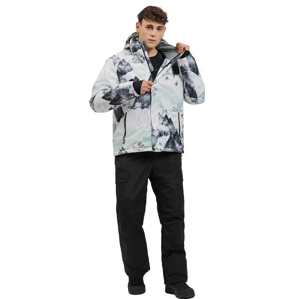 ALSOGO Herren Skianzug Winter Wasserdichte Winddichte Skifahren Outdoor Schneejacken und Hosen Snowboardjacken