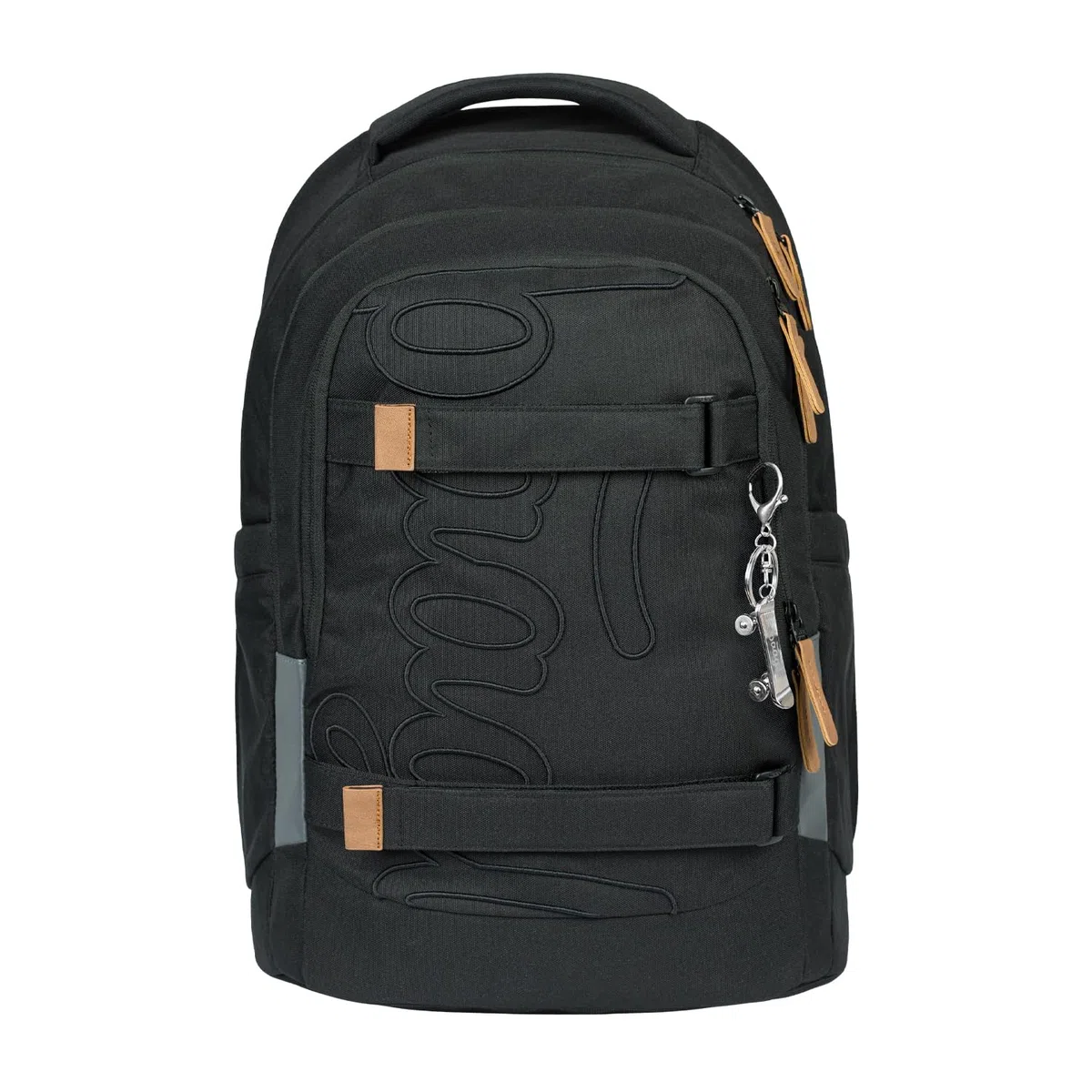 Baagl Schulrucksack Set Jungen Mädchen 5 Teilig 30 l - Darkness | Skateboard Rucksack für Teenager hat ein ergonomischer Schulranzen System, eine Bauchtasche und ein Laptopfach für Schule.