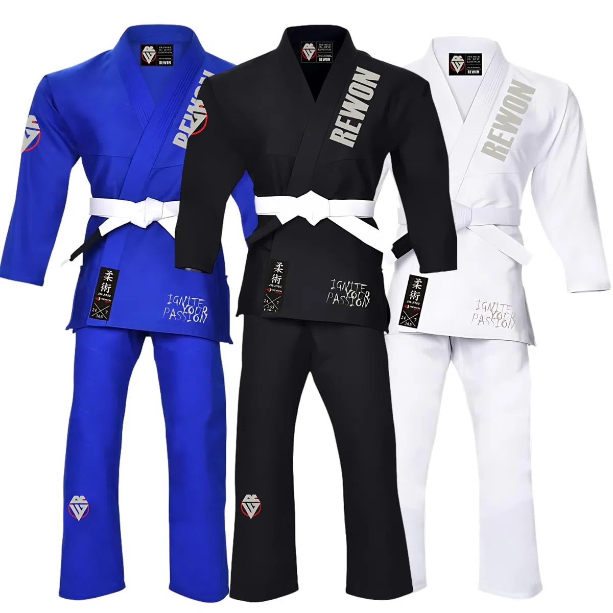 Rewon Brazilian Jiu Jitsu anzug - Kimono BJJ Gi, Aikido Anzug, Männer Frauen Jiu Jitsu ultraleicht sanforisiert Uniform für Training und Wettbewerb