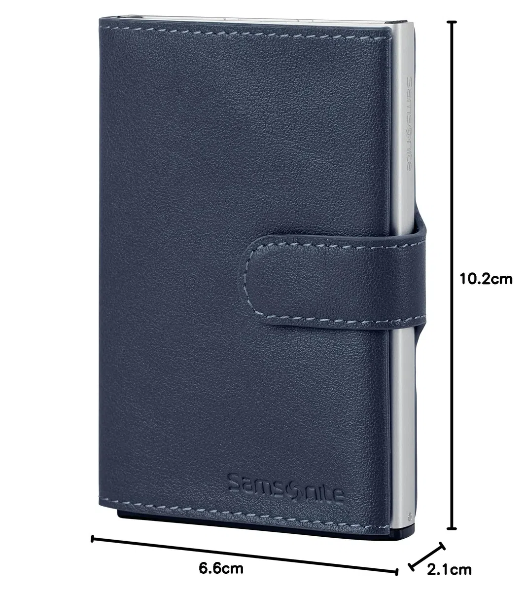 Samsonite Alu Fit SLG - Geldbörse, 10.2 cm, Blau (Blue)