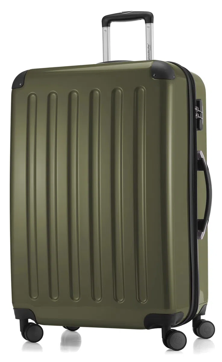 Hauptstadtkoffer Alex - 3er Kofferset - Handgepäckskoffer 55 cm, mittelgroßer Koffer 65 cm + großer Reisekoffer 75 cm, Hartschale ABS+PC, Zahlenschloss, Avocado | ABS/PC-Hartschale · Zahlenschloss · Erweiterbar · 4 Rollen · Austauschbare Ersatzteile · Gep