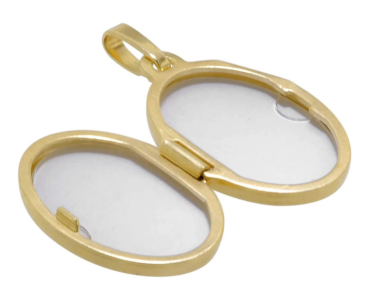 trendor Medaillon mit Damen-Kette Gold auf Silber 925 75727 | zauberhaftes Silber-Medaillon für Damen, zeitloser Silberschmuck für Frauen, tolle Geschenkidee