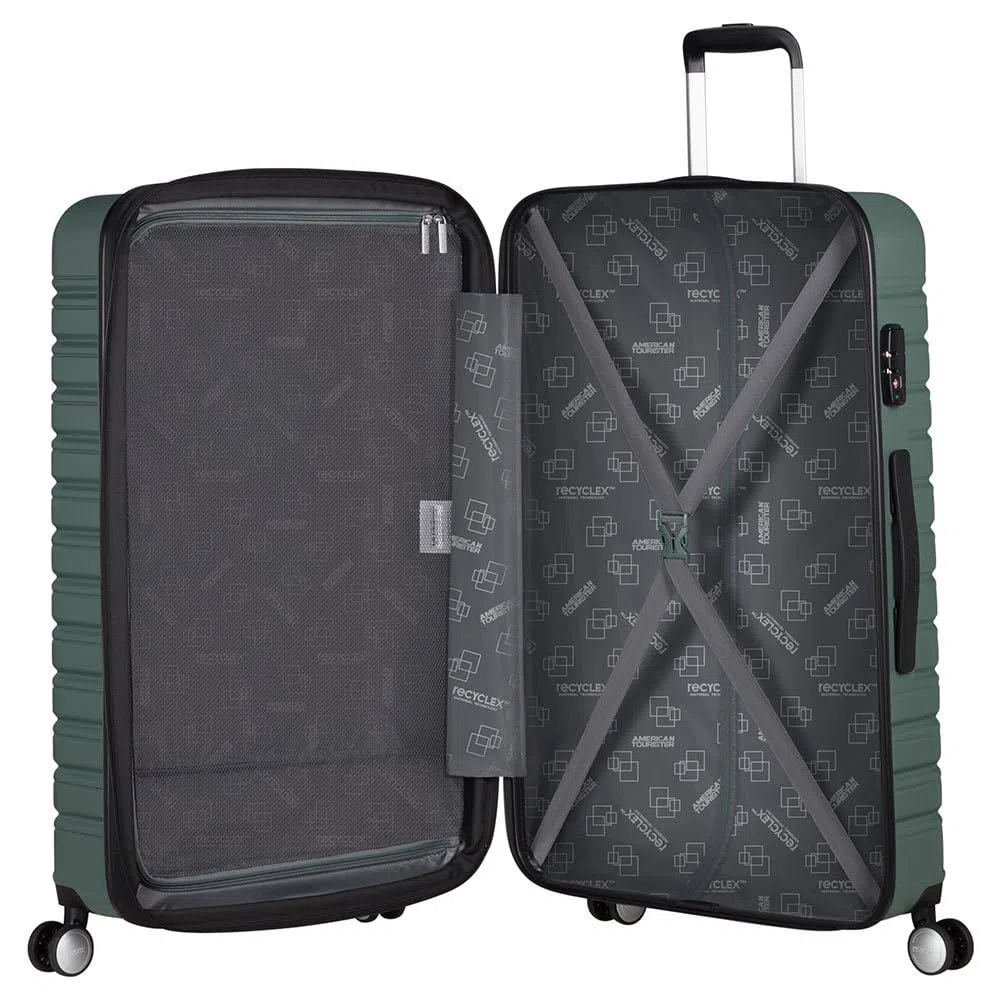 American Tourister Flashline - Spinner L, Koffer, 78 cm, 100/109 L, Grün (Dark Forest)