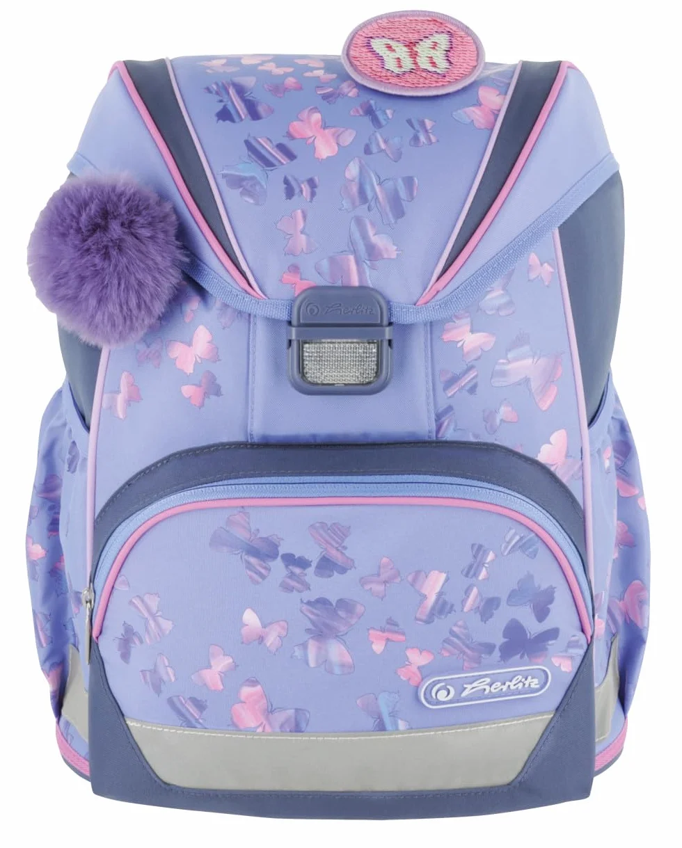 herlitz Schulranzen Set 6-teilig Butterfly Paradise Ergonomische Ultraleichte Schultasche 1.Klasse Junge Mädchen Kinder 16 L