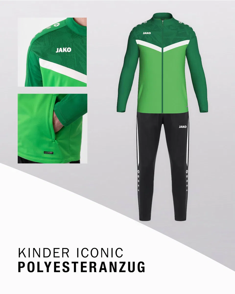 JAKO Unisex Kinder Jako Kinder Polyesteranzug Iconic Trainingsanzug