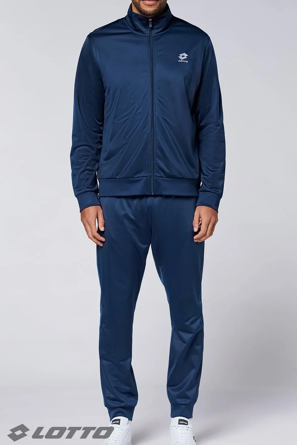 Lotto Trainingsanzug Herren dunkelblau Größe M-5XL I Sportanzug Regular Fit aus 100% Polyester I Freizeitanzug mit elastischem Bund & praktischen Seitentaschen I Jogginganzug