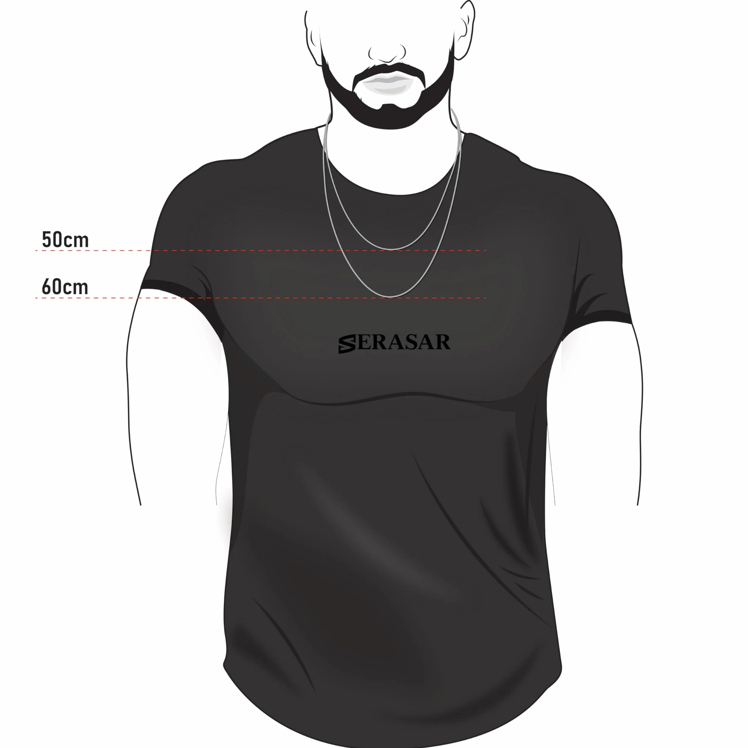 SERASAR Premium Halskette Herren [Lord] | Rostfreier 316L Chirurgenstahl | Wasserfest | Stabile Kette | Sicherer Verschluss | Drei Farben | Inklusive Schmuckschachtel