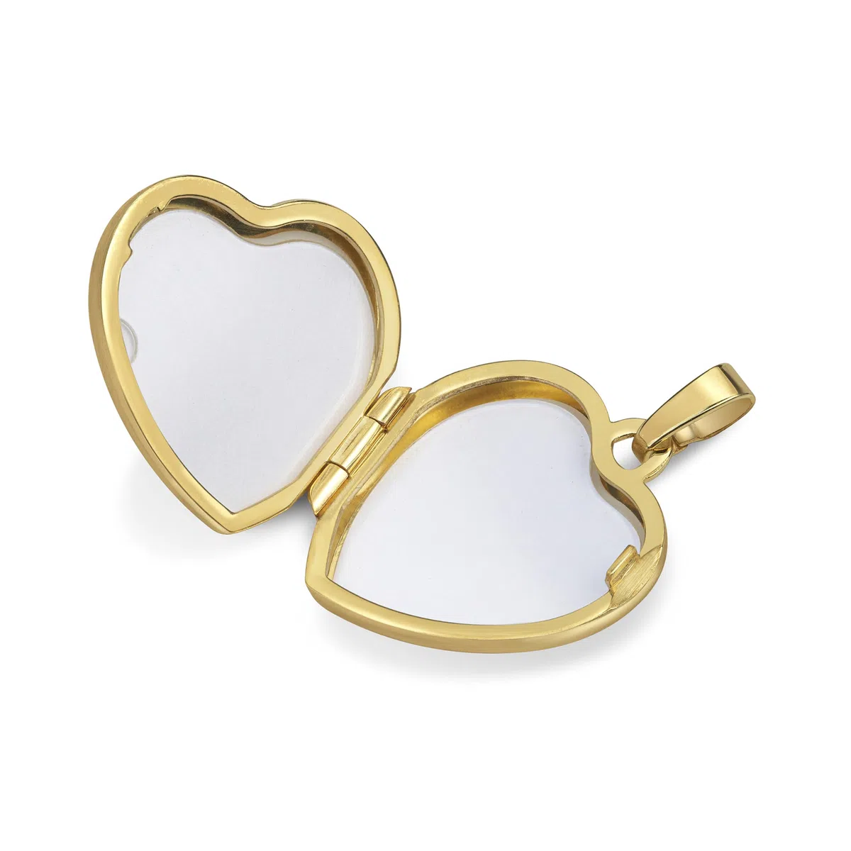 Kleiner Herz Anhänger Medaillon 333 Gold Herz-Amulett für 2 Bilder zum Öffnen für Damen mit Halskette und Schmuck-Etui