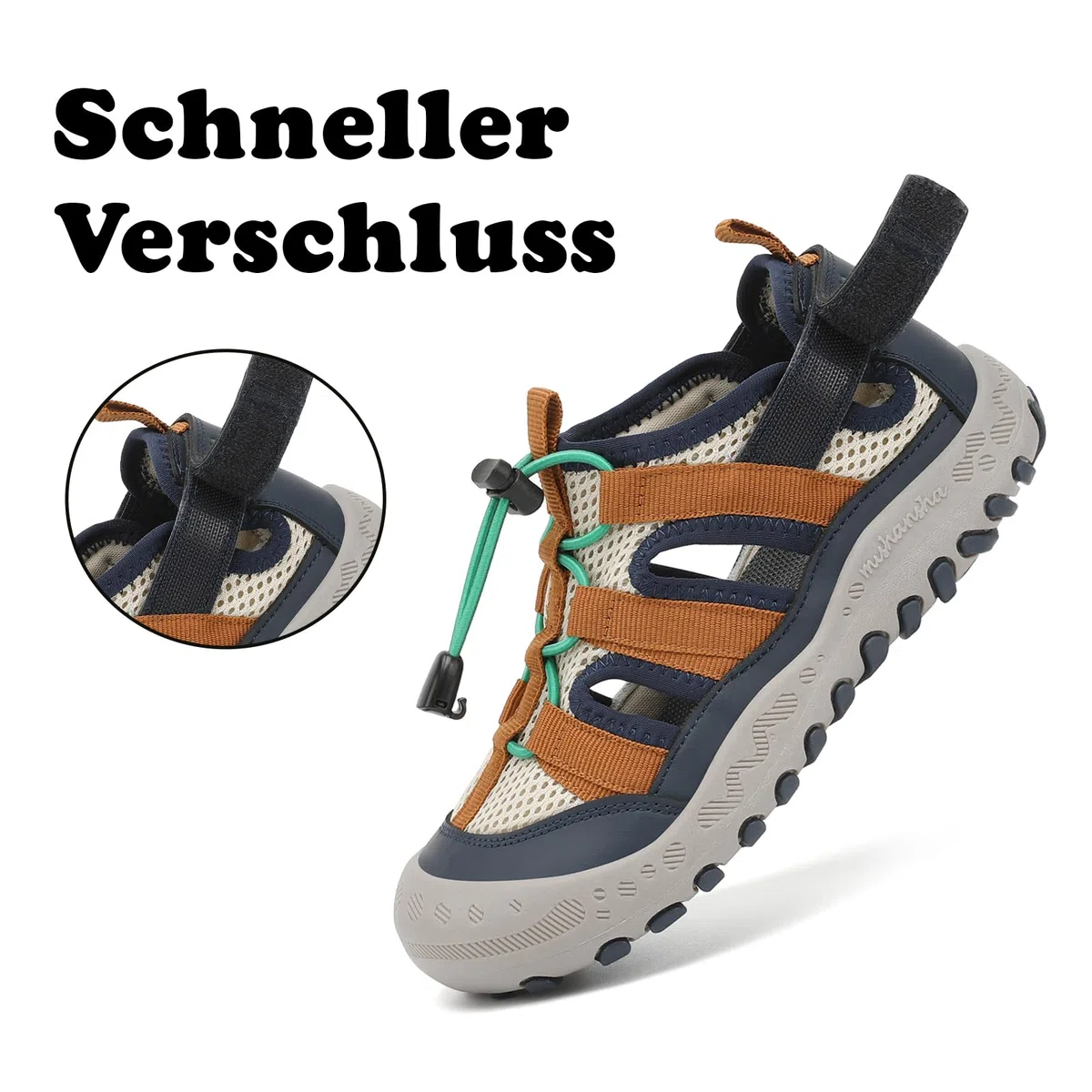 Mishansha Jungen Sandalen Geschlossene Outdoorschuhe Gr.24-38 | Kinder Wandersandalen, Trekking, Sommer, Atmungsaktiv, Rutschfest