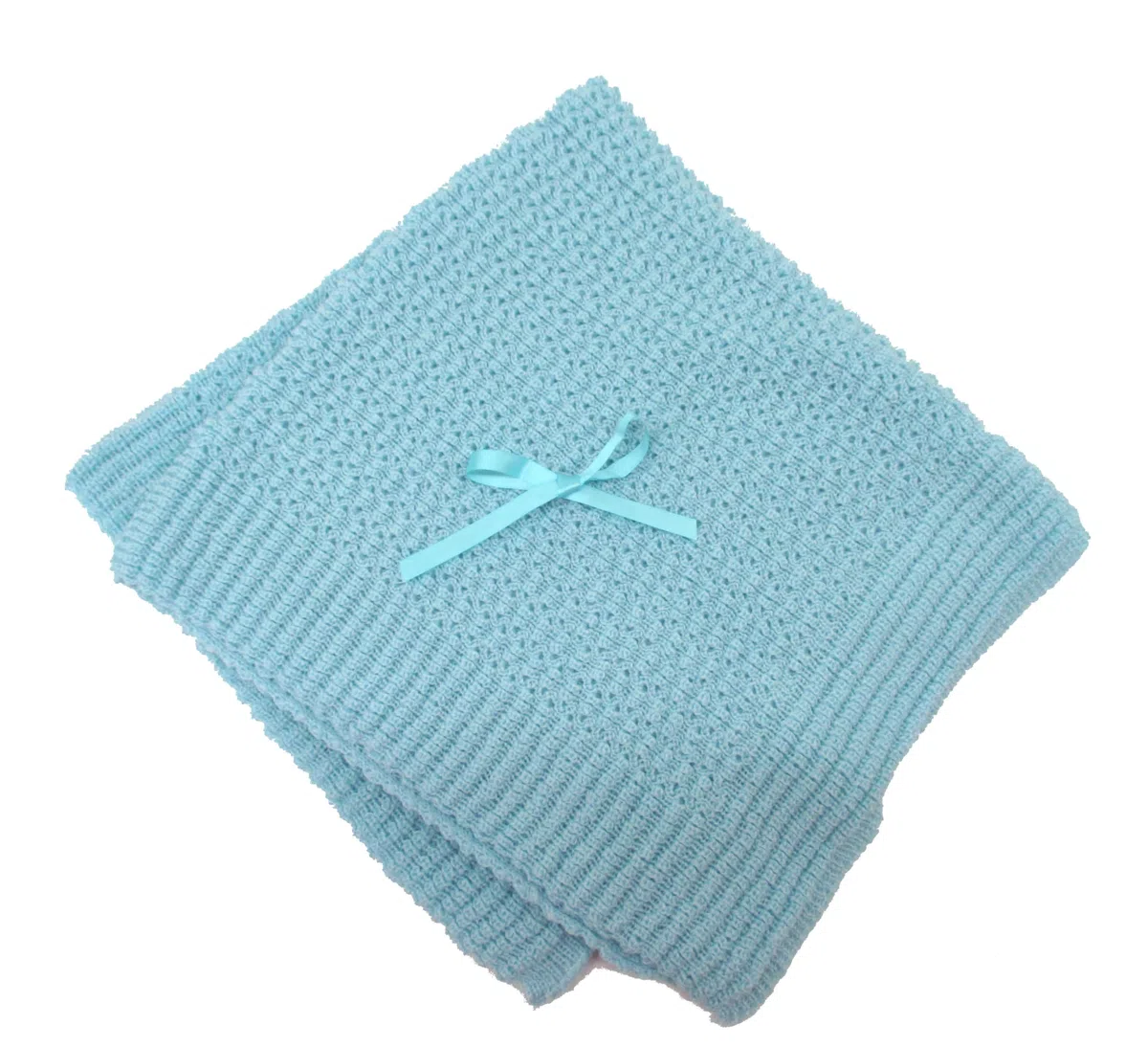 Abelito Häkeldecke für Neugeborene, 5-teiliges Set, Mütze, Schühchen, Pullover, Hose, Blau